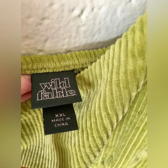 Wild Fable Lime Green Corduroy Mini Dress - Picture 6 of 12